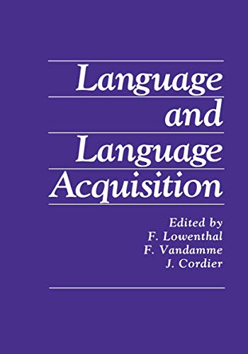 Stock image for Language and Language Acquisition for sale by G. & J. CHESTERS