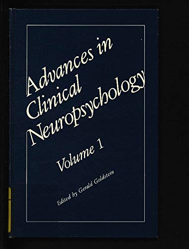 Stock image for Advances in Clinical Neuropsychology for sale by Better World Books Ltd