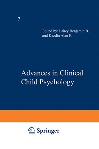 Imagen de archivo de Advances in Clinical Child Psychology. Volume 7 a la venta por Bingo Used Books