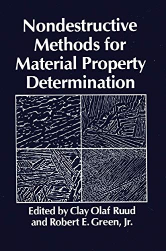 Stock image for Nondestructive Methods for Material Property Determination for sale by Zubal-Books, Since 1961
