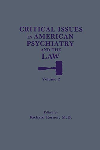 Imagen de archivo de Critical Issues in American Psychiatry and the Law a la venta por Better World Books