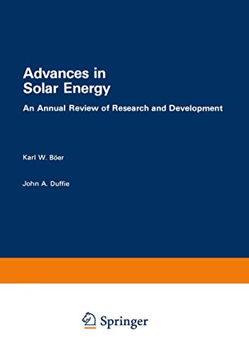 Imagen de archivo de Advances in Solar Energy: An Annual Review of Research and Development (Volume 1) a la venta por Anybook.com