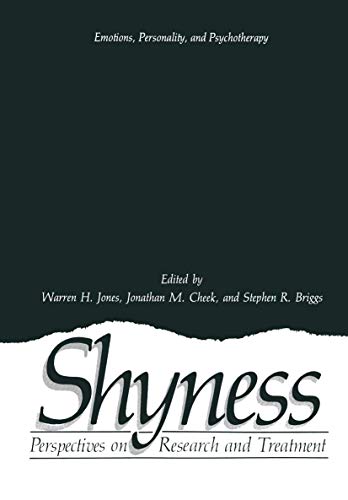 9780306420337: Shyness: Emotions, Personality, and Psychotherapy