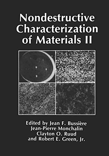 Imagen de archivo de Nondestructive Characterization of Materials II a la venta por Zubal-Books, Since 1961