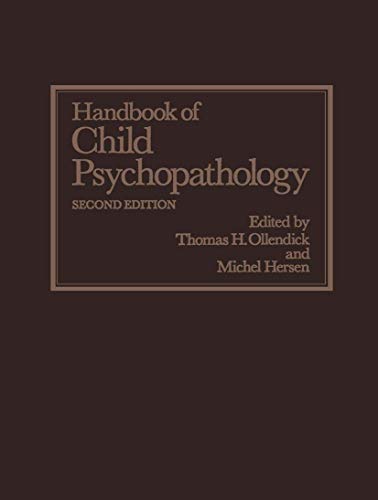 Beispielbild fr Handbook of Child Psychopathology zum Verkauf von Wonder Book