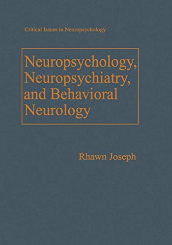 Stock image for Neuropsychology, Neuropsychiatry, and Behavioral Neurology (Critical Issues in Neuropsychology) for sale by HPB-Red