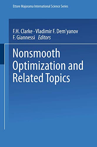 9780306432477: Nonsmooth Optimization and Related Topics