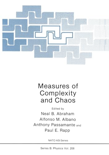 Imagen de archivo de Measures of Complexity and Chaos (Nato Science Series B:) a la venta por HPB-Red