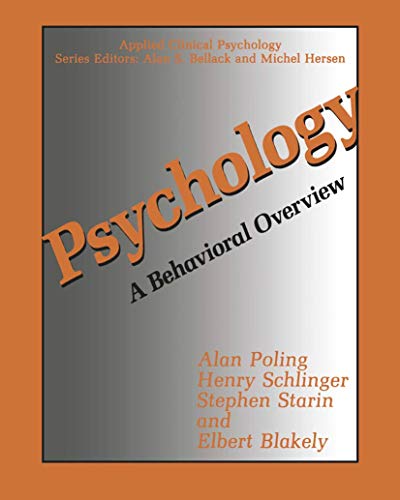 Imagen de archivo de Psychology: A Behavioral Overview (Nato Science Series B:) a la venta por Phatpocket Limited