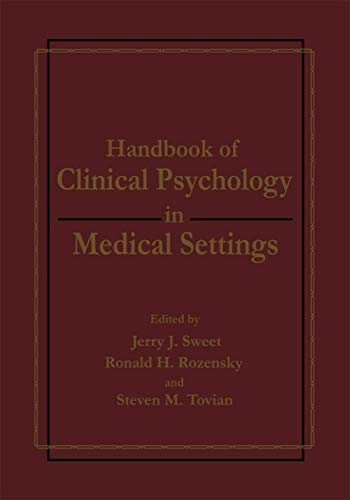 Stock image for Handbook of Clinical Psychology in Medical Settings for sale by HPB-Red