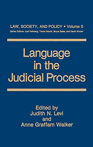 Beispielbild fr Language in the Judicial Process (Volume 5) zum Verkauf von Anybook.com