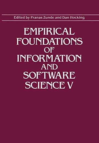 9780306437090: Empirical Foundations of Information and Software Science V (EMPIRICAL FOUNDATIONS OF INFORMATION AND SOFTWARE SCIENCE, 5TH)