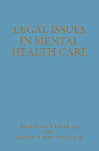 Imagen de archivo de Legal Issues in Mental Health Care a la venta por ThriftBooks-Atlanta