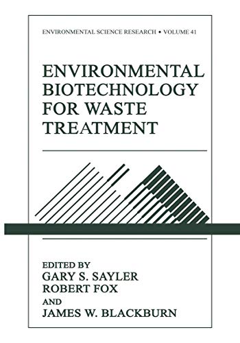 Beispielbild fr Environmental Biotechnology for Waste Treatment zum Verkauf von Ammareal