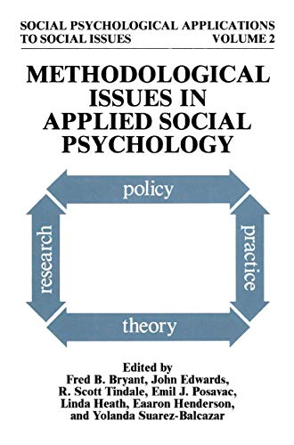 Beispielbild fr Methodological Issues in Applied Social Psychology zum Verkauf von Better World Books