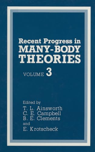 Imagen de archivo de Recent Progress in Many-Body Theories a la venta por HPB-Red