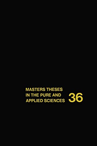 Imagen de archivo de Masters Theses In The Pure And Applied Sciences a la venta por Basi6 International