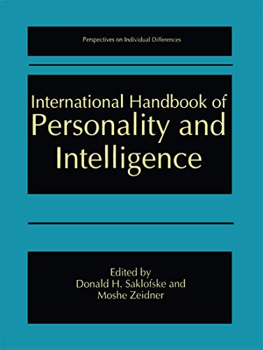 Stock image for International Handbook of Personality and Intelligence for sale by Better World Books