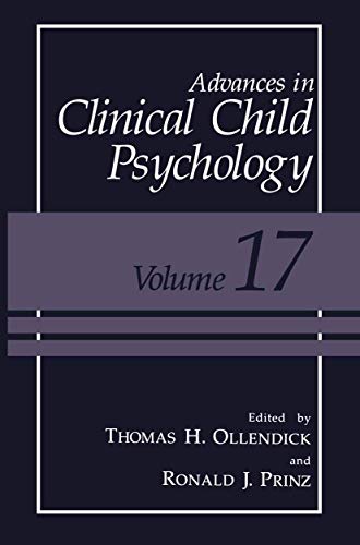 Beispielbild fr Advances in Clinical Child Psychology, Volume 17 zum Verkauf von Tiber Books