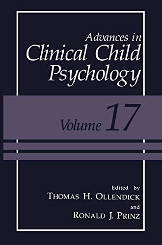 Stock image for Advances in Clinical Child Psychology, Volume 17 for sale by Tiber Books