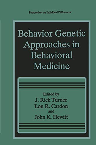 Stock image for Behavior Genetic Approaches in Behavioral Medicine for sale by Ammareal