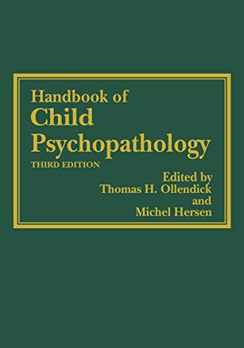 Beispielbild fr Handbook of Child Psychopathology zum Verkauf von Better World Books
