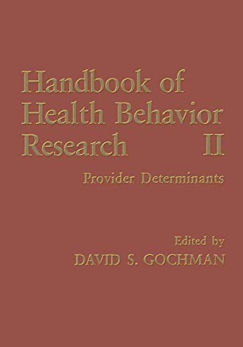 HANDBOOK OF HEALTH BEHAVIOR RESEARCH (II)