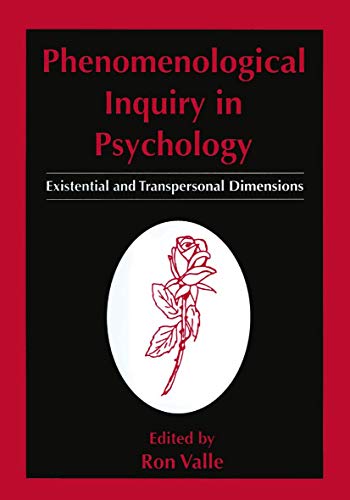 Stock image for Phenomenological Inquiry in Psychology: Existential and Transpersonal Dimensions for sale by Haaswurth Books