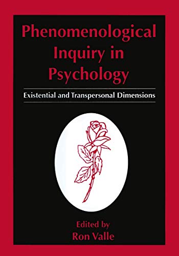 9780306455438: Phenomenological Inquiry in Psychology: Existential and Transpersonal Dimensions