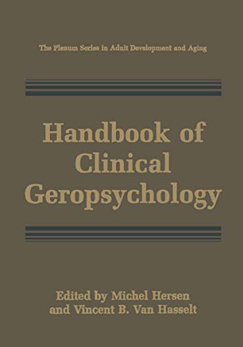 Beispielbild fr Handbook of Clinical Geropsychology zum Verkauf von Lost Books