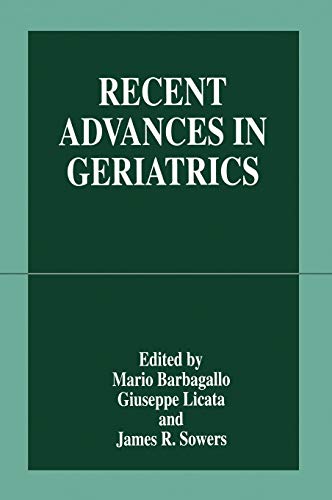 Stock image for Recent Advances in Geriatrics (Social Issues; 4) for sale by P.C. Schmidt, Bookseller