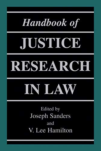 Beispielbild fr HANDBOOK OF JUSTICE RESEARCH IN LAW zum Verkauf von Basi6 International