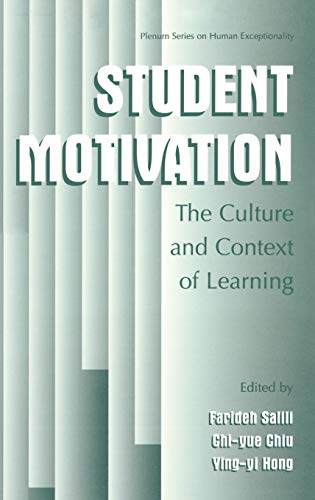Beispielbild fr Student Motivation: The Culture and Context of Learning zum Verkauf von ThriftBooks-Atlanta