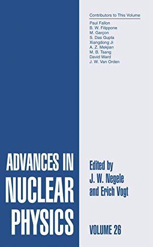 Imagen de archivo de Advances in Nuclear Physics. Volume 26. a la venta por Richard Booth's Bookshop