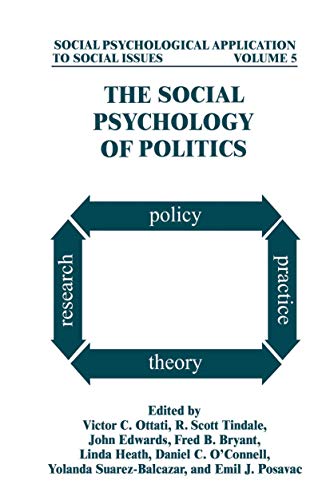 Beispielbild fr The Social Psychology Of Politics (social Psychological Applications To Social Issues) zum Verkauf von Basi6 International