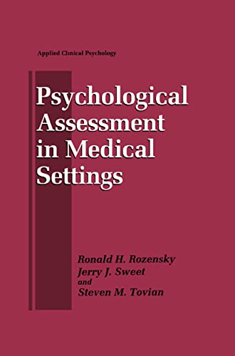 Stock image for Psychological Assessment in Medical Settings (NATO Science Series B:) for sale by BooksRun