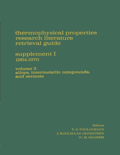 Stock image for Thermophysical Properties Research Literature retrieval guide, supplement 1, vol. 3 for sale by BookDepart