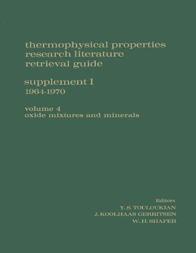 Stock image for Thermophysical Properties Research Literature retrieval guide, supplement 1, vol. 4 for sale by BookDepart
