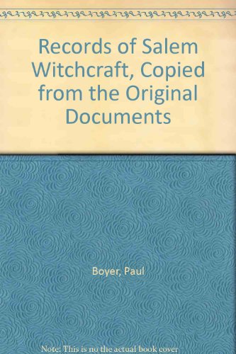 Salem Witchcraft Rec (9780306713095) by Boyer, Paul; Nissenbaum, Stephen