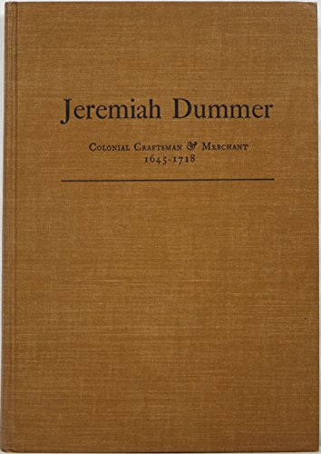9780306713941: Jeremiah Dummer: Colonial Craftsman And Mercant