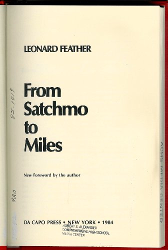 9780306762307: From Satchmo to Miles
