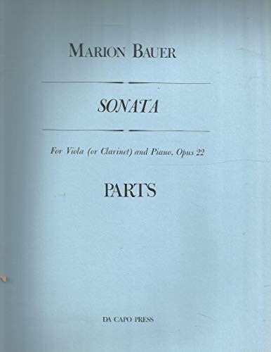 Sonata For Viola (or Clarinet) And Piano (Women Composers Series) (9780306762499) by Bauer, Marion