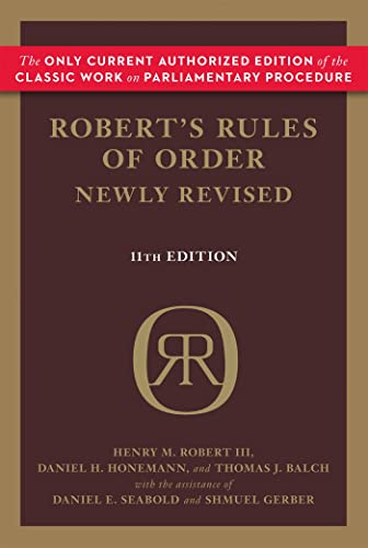 Beispielbild fr Robert's Rules of Order Newly Revised, 11th Edition zum Verkauf von Better World Books