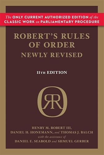 Imagen de archivo de Robert's Rules of Order Newly Revised, 11th edition a la venta por BookHolders