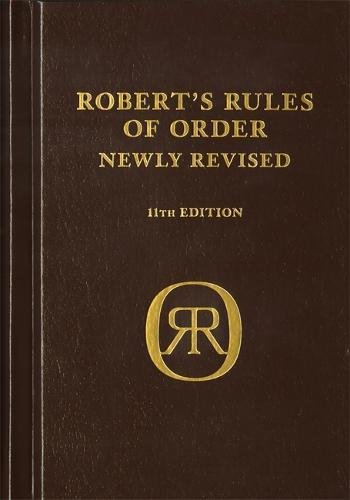 Imagen de archivo de Robert's Rules of Order Newly Revised, deluxe 11th edition a la venta por HPB-Red