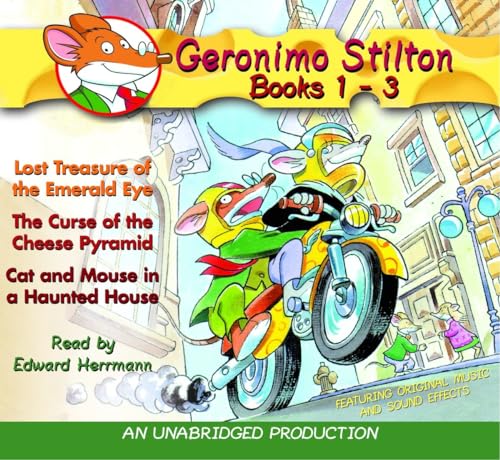 9780307206916: Geronimo Stilton Books 1-3: #1: Lost Treasure of the Emerald Eye; #2: The Curse of the Cheese Pyramid; #3: Cat and Mouse in a Haunted House (Geronimo Stilton (2 in 1 Audio))