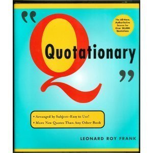 Stock image for Quotationary for sale by Gulf Coast Books