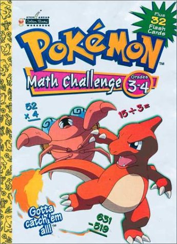 Imagen de archivo de Pokemon Math Challenge Grades 3-4 Plus 32 Flash Cards a la venta por 2nd Life Books