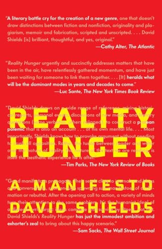 Stock image for Reality Hunger for sale by Blackwell's