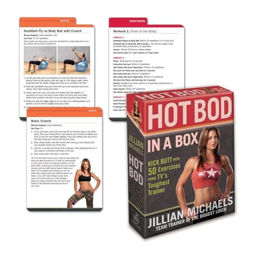 Beispielbild fr Jillian Michaels Hot Bod in a Box: Kick Butt with 50 Exercises from TV's Toughest Trainer zum Verkauf von Wonder Book